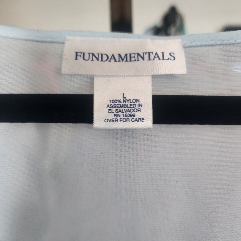 Vintage Fundamentals Nightgown Large Blue Lace Trim. Excellent preowned condit - Picture 4 of 4